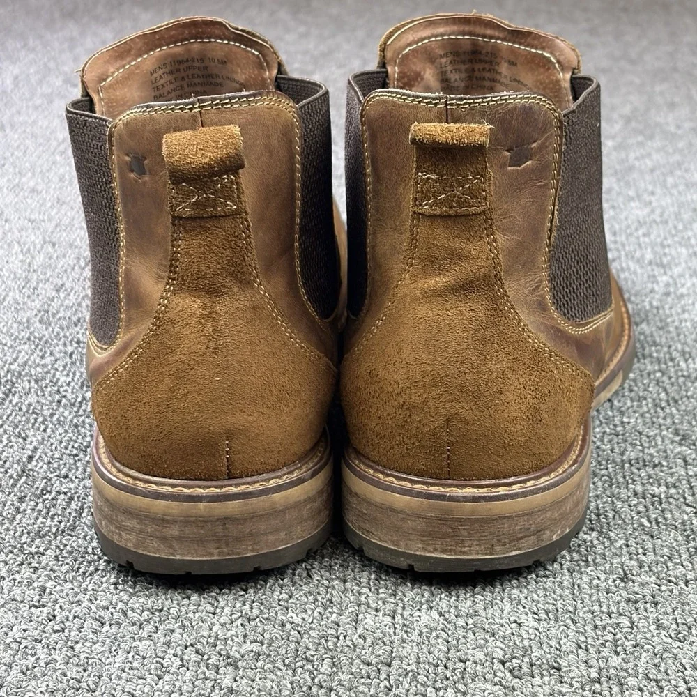 Florsheim Chalet Gore Brown Leather Chelsea Boots Mens Size 10.5 M 11964-215